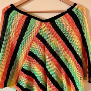 LVL X Rasta Knit Poncho Small LIKE NEW